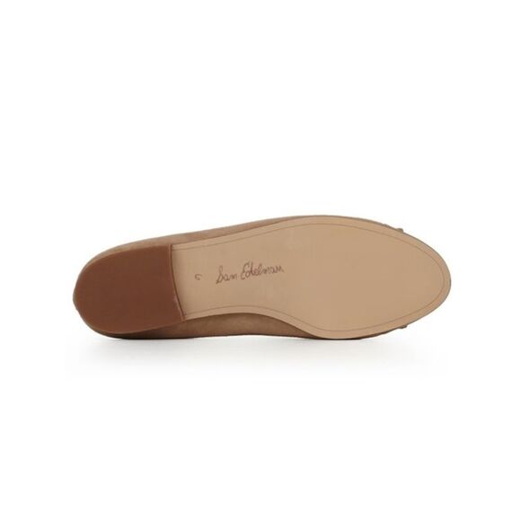 NWT SAM EDELMAN Womens Beige Cap Mage Slip On Leather Ballet Flats 7 M - Picture 4 of 5